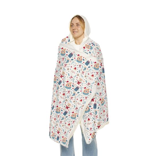 Snuggle Blanket with Hood  Cozy Wearable Blanket, Microfleece or Sherpa Lining