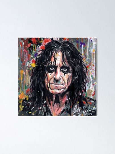 ALICE COOPER ACRYLIC SPLATTER PAINTING  Poster