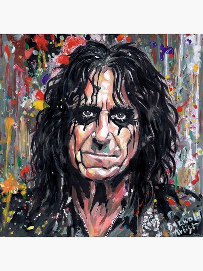 ALICE COOPER ACRYLIC SPLATTER PAINTING  Poster