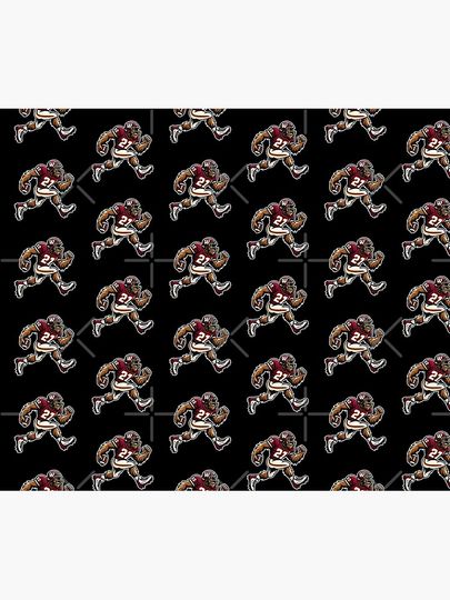 Bigfoot Football Art for Washington Commanders Throw Blanket