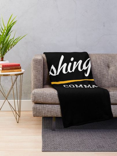 Sleek Commanders Script Tee Throw Blanket