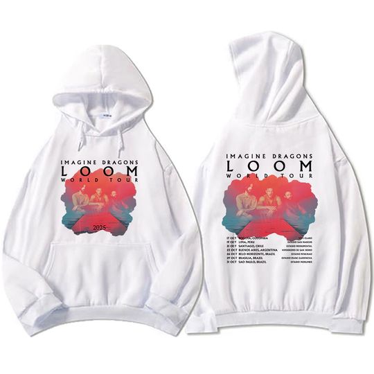 Loom Tour 2025 Hoodies Imagine Dragons Band Graphic Sweatshirt Long Sleeve Fashion Hooded Pullovers Women Men Clothing Autumn