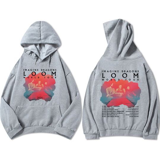 Loom Tour 2025 Hoodies Imagine Dragons Band Graphic Sweatshirt Long Sleeve Fashion Hooded Pullovers Women Men Clothing Autumn