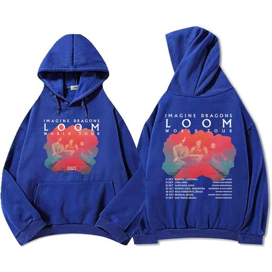 Loom Tour 2025 Hoodies Imagine Dragons Band Graphic Sweatshirt Long Sleeve Fashion Hooded Pullovers Women Men Clothing Autumn