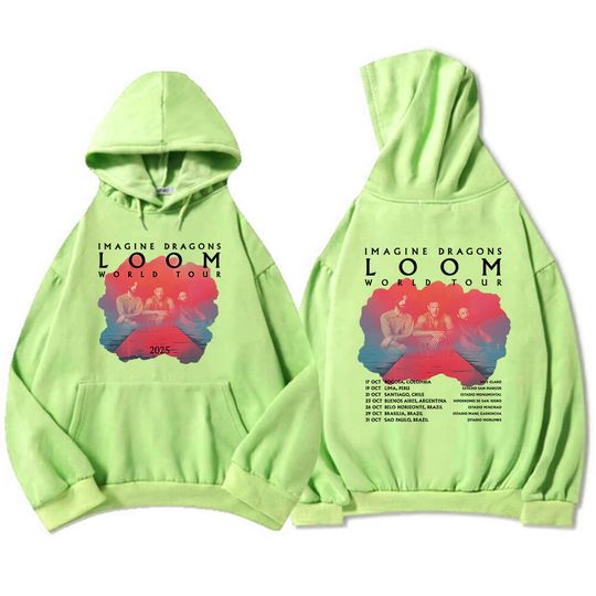 Loom Tour 2025 Hoodies Imagine Dragons Band Graphic Sweatshirt Long Sleeve Fashion Hooded Pullovers Women Men Clothing Autumn