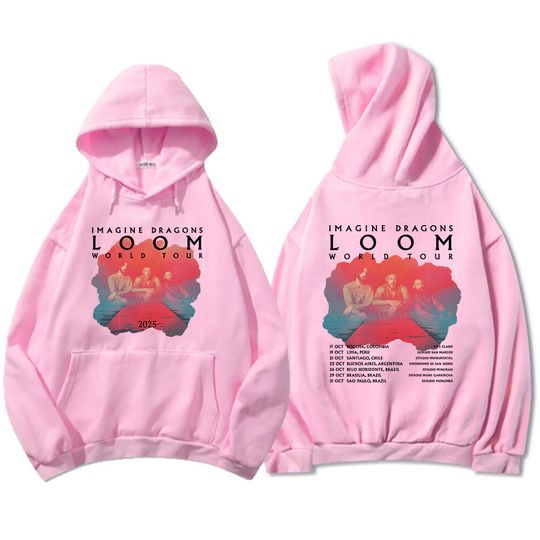 Loom Tour 2025 Hoodies Imagine Dragons Band Graphic Sweatshirt Long Sleeve Fashion Hooded Pullovers Women Men Clothing Autumn