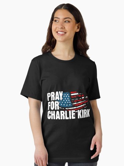 Pray For Charlie Kirk American Flag Essential T-Shirt
