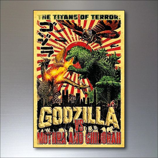 Vintage god zilla Film Poster Magnets