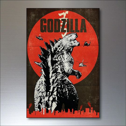 Vintage god zilla Film Poster Magnets