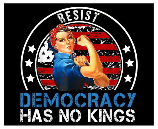 Resist Democracy Has No Kings Yard Sign