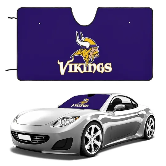 Minnesota Vikings Car Windshield Sunshade Car Accessories Car Sunshade Heatproof