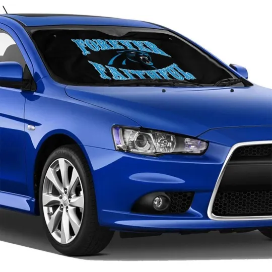 Carolina Panthers Car Windshield Sunshade "forever faithul" Sunshade Heatproof