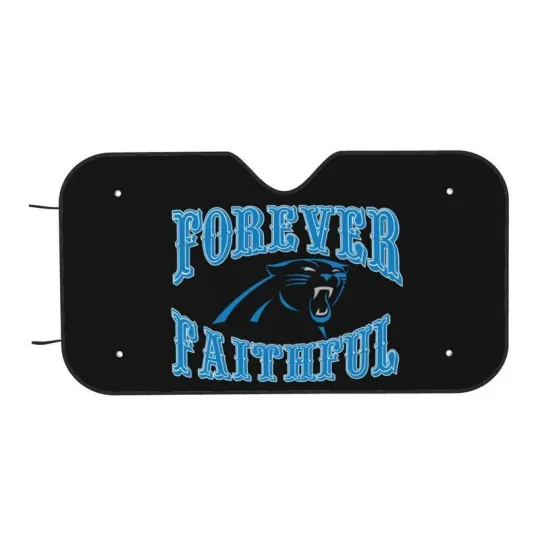 Carolina Panthers Car Windshield Sunshade "forever faithul" Sunshade Heatproof