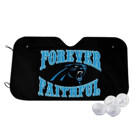 Carolina Panthers Car Windshield Sunshade "forever faithul" Sunshade Heatproof