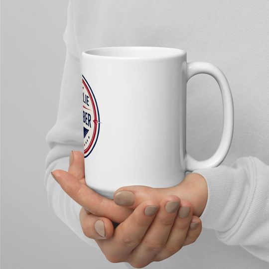 Charlie Kirk White glossy mug
