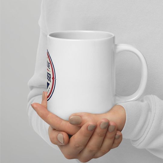 Charlie Kirk White glossy mug