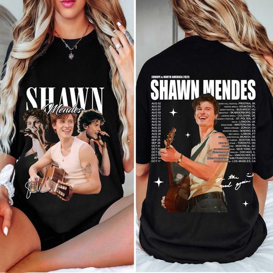 Shawn Mendes 2025 Concert Shirt