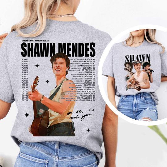 Shawn Mendes 2025 Concert Shirt