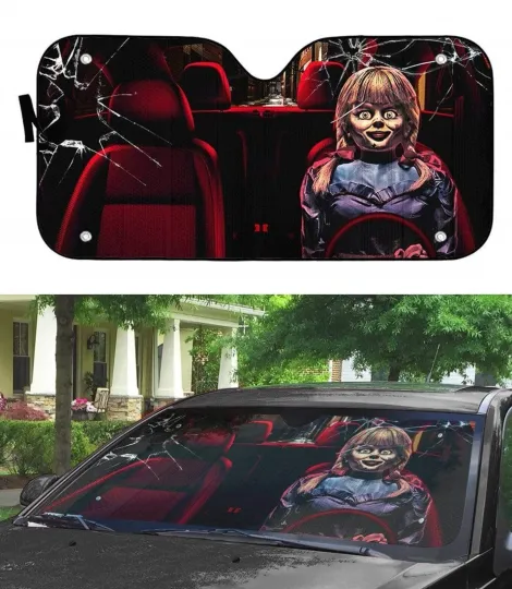 Annabelle Car Sunshade  Annabelle Horror Halloween Movie Car Auto Sunshade Car W