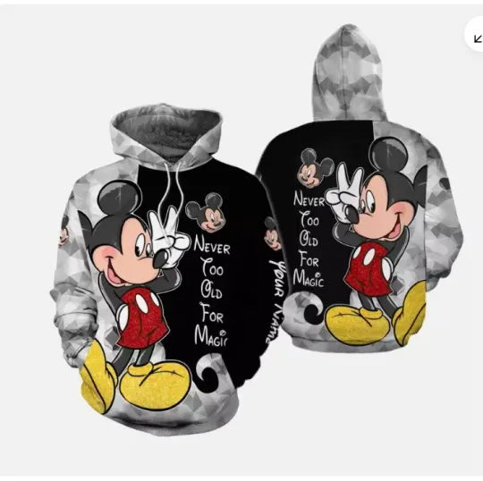 Personalized Mickey Mouse  3D HOODIE HALLOWEEN GIFT CHRISTMAS GIFT