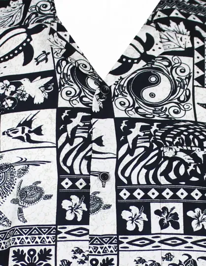 Funky Hawaiian Shirt Puzzle Black