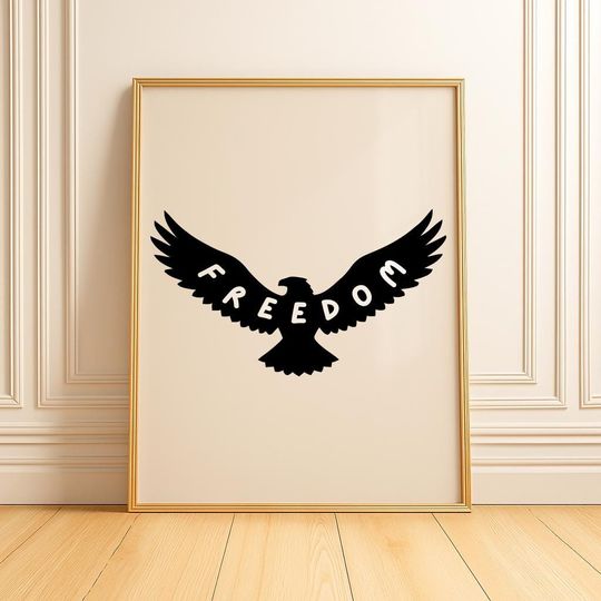 Freedom Definition Print poster: Minimalist Inspirational Wall Art