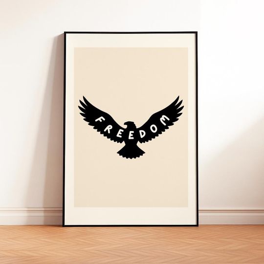Freedom Definition Print poster: Minimalist Inspirational Wall Art