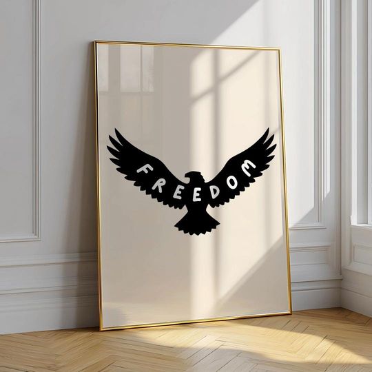 Freedom Definition Print poster: Minimalist Inspirational Wall Art