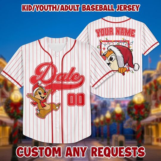 Custom Chip and Dale Christmas Jersey: Personalized Birthday Shirt