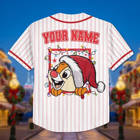 Custom Chip and Dale Christmas Jersey: Personalized Birthday Shirt