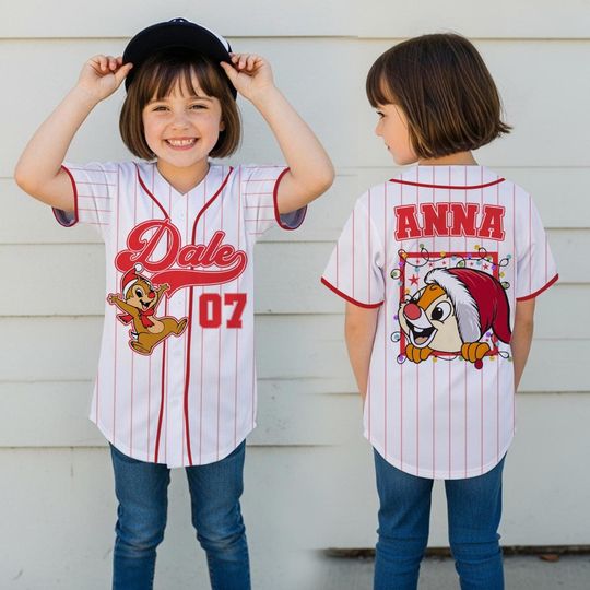 Custom Chip and Dale Christmas Jersey: Personalized Birthday Shirt