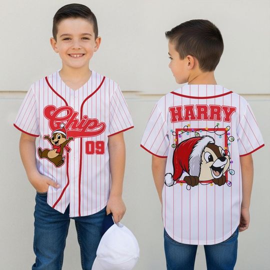Custom Chip and Dale Christmas Jersey: Personalized Birthday Shirt