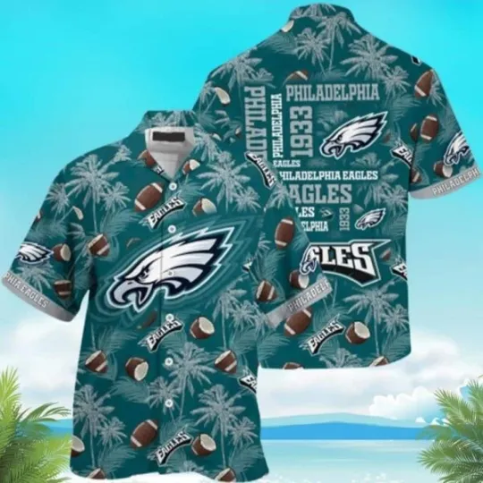 Philadelphia Hawaiian Shirt Coconut Tree Pattern Best Beach
