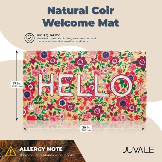Natural Coir Hello Spring Door Mat