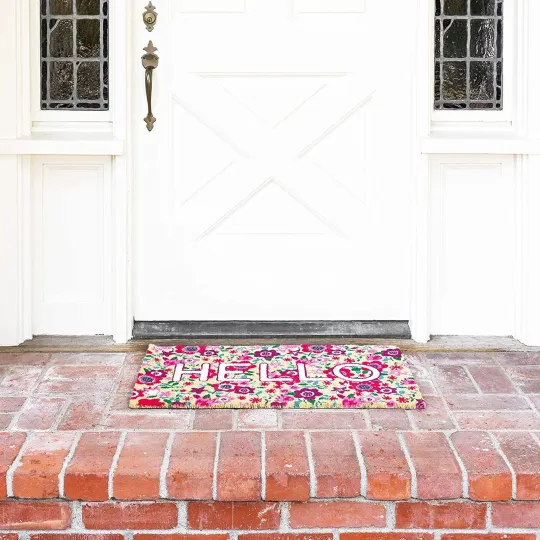 Natural Coir Hello Spring Door Mat