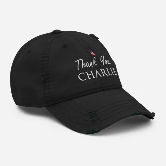 Charlie Kirk Hat,Maga Unisex Distressed Cap Dad Hat