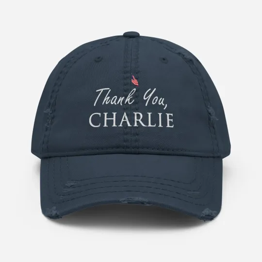 Charlie Kirk Hat,Maga Unisex Distressed Cap Dad Hat