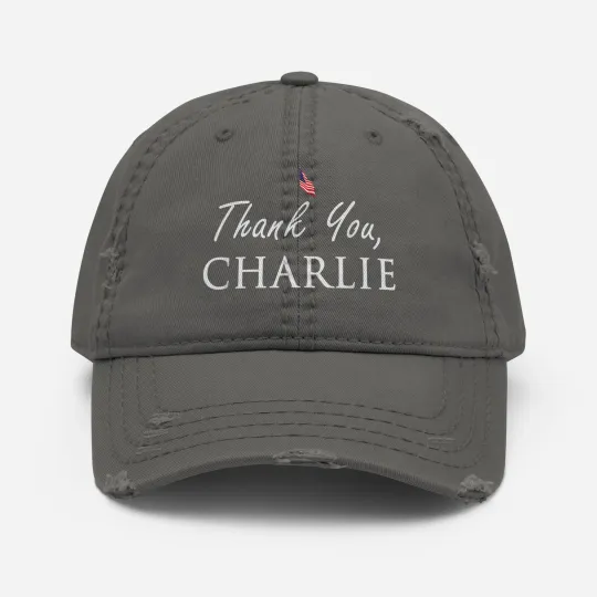 Charlie Kirk Hat,Maga Unisex Distressed Cap Dad Hat