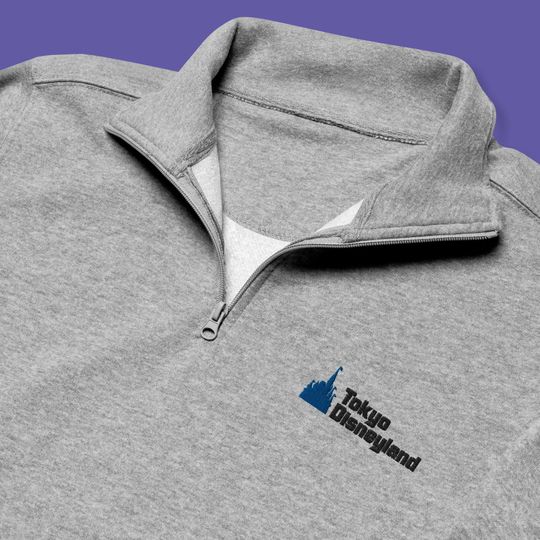 Tokyo Disneyland Embroidered Quarter Zip Sweatshirt