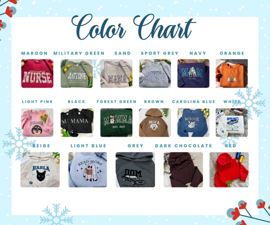 Christmas Custom Name Latter Embroidered Sweatshirt | Personalized Holiday Embroidered Pullover | Festive Initial Gift