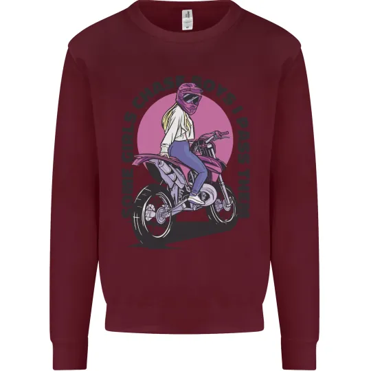 Some Girls Chase Motorcycle Biker Sweatshirt for Men