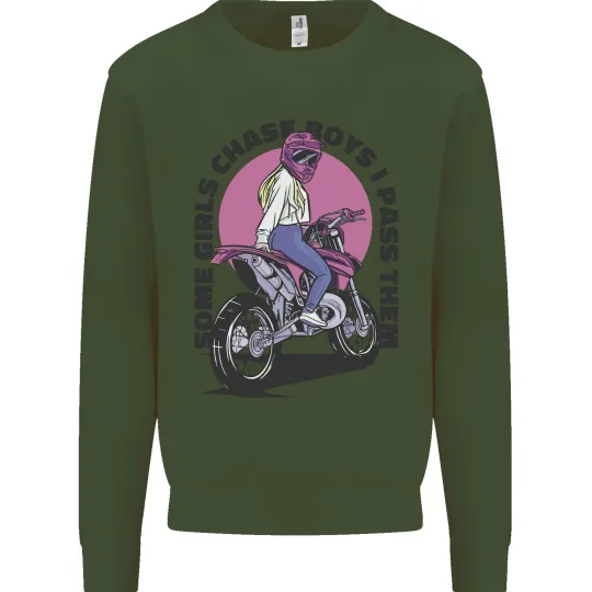 Some Girls Chase Motorcycle Biker Sweatshirt for Men