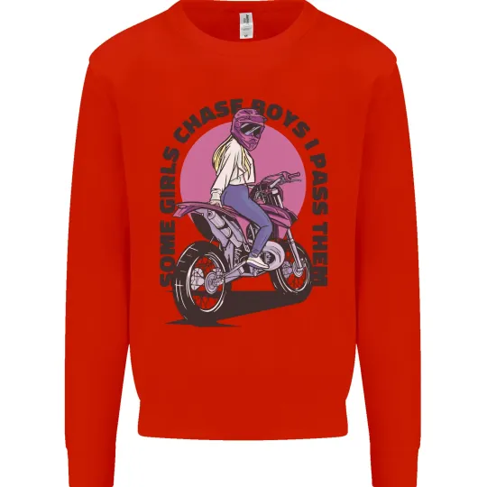 Some Girls Chase Motorcycle Biker Sweatshirt for Men