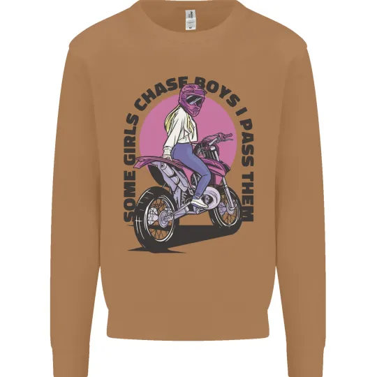 Some Girls Chase Motorcycle Biker Sweatshirt for Men