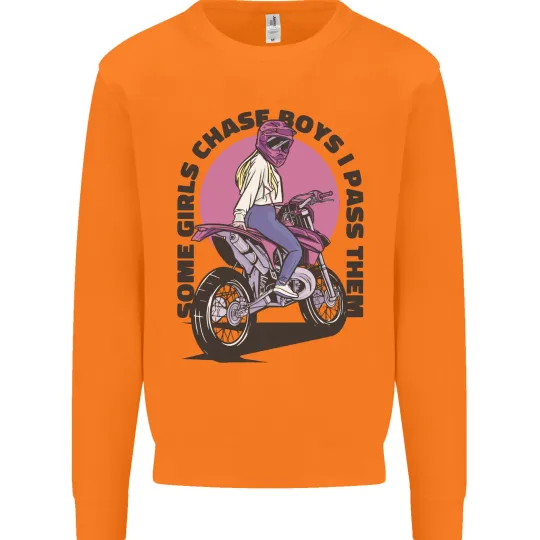 Some Girls Chase Motorcycle Biker Sweatshirt for Men