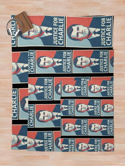Justice For Charlie Kirk Retro Art Blanket
