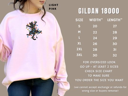 Black Cat Embroidered Sweatshirt Festive Lights Jumper Funny Holiday Jumper Cute Gift for Cat Lover Ugly Sweater Cozy Gift Cat Embroidery