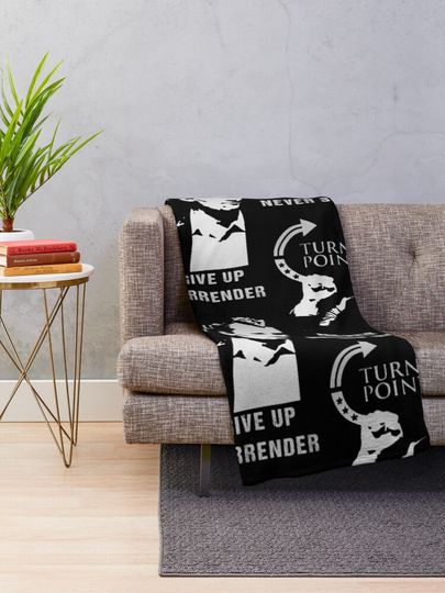 Charlie Kirk RIP Turning Point Never Give Up Never Surrender 2025 Blanket