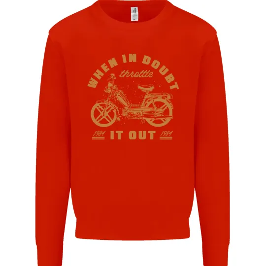 In Doubt Moped Biker Motorcycle Scooter Men's Sweatshirt