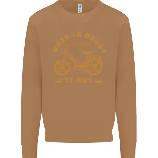 In Doubt Moped Biker Motorcycle Scooter Men's Sweatshirt